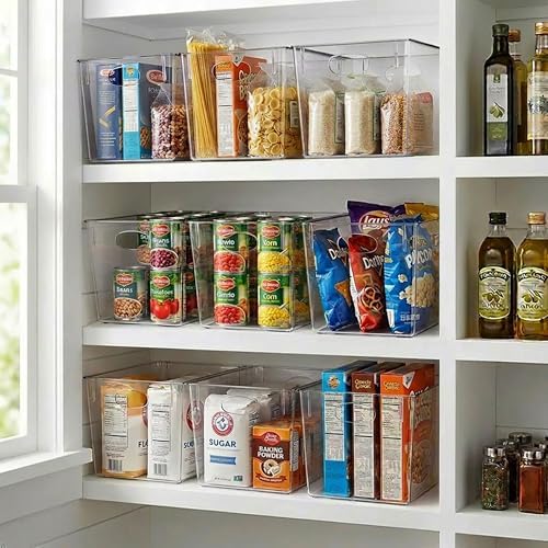 Sorbus Clear Storage Bins for Cube Shelves & Closets (Extra Large, 2 Pack)