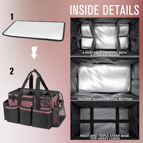 SCAVATA Wearable Cleaning Caddy, Cleaning Caddy Supplies Organizer with Handl...
