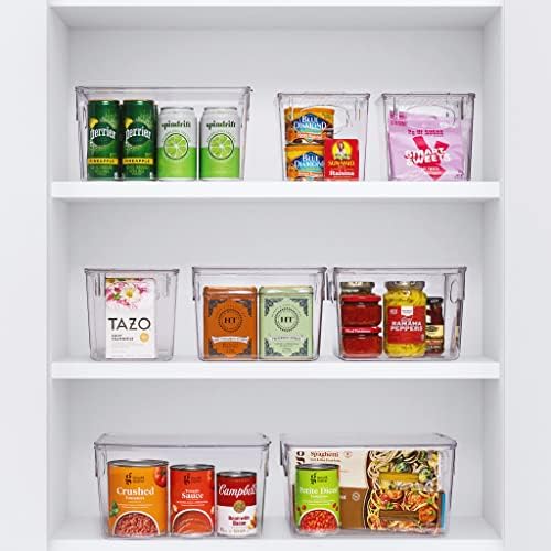 Sorbus Fridge Organizers and Storage, Clear Plastic Bins (Small, 8 Pack)