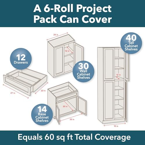 EasyLiner Select Grip Shelf Liner - Easy to Install & Cut to Fit - Non Sl...