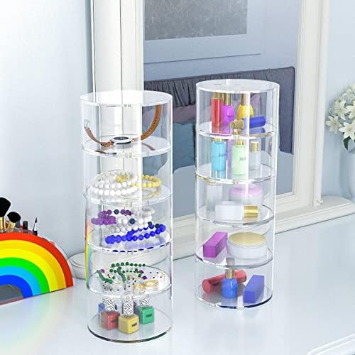 NIUBEE Belt Organizer for Closet, Acrylic Belt Storage Holder Box, 5 Layers