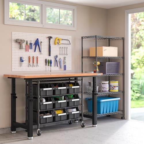 4-Tier NSF 9-Bin Steel Wire Shelving Rack, 36"W x 14"D x 31"H,...