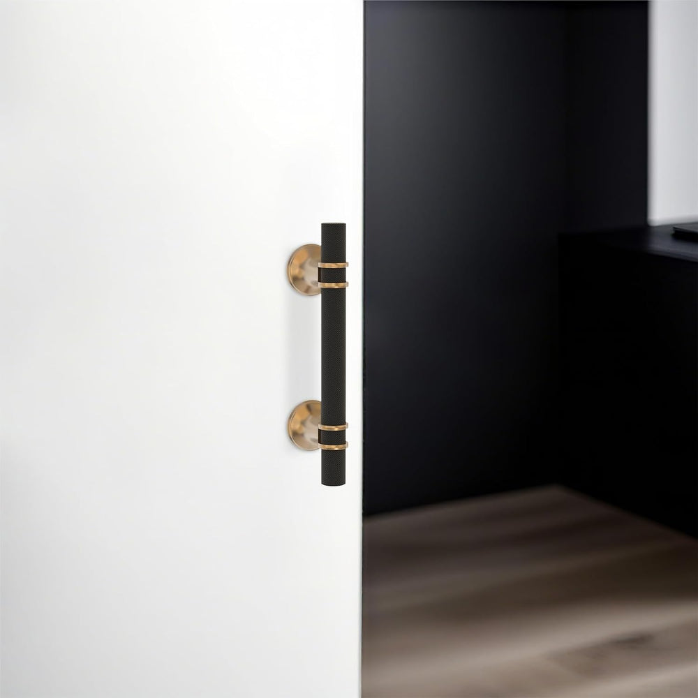 10 Pack 3 Inch Black and Champagne Bronze Cabinet Handles