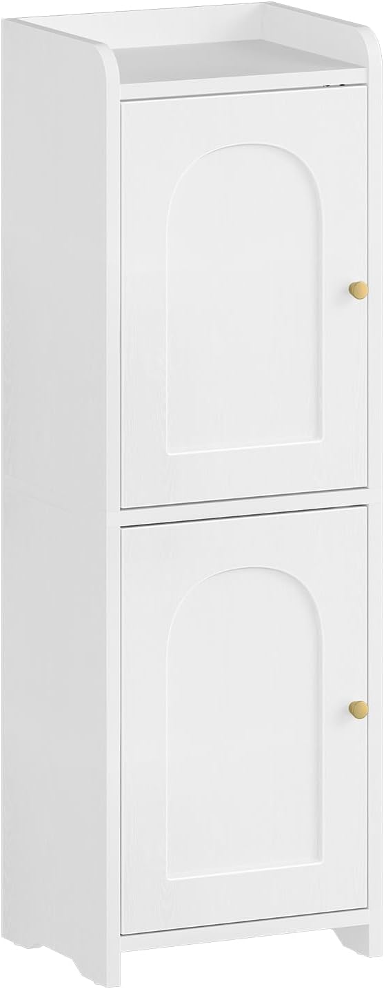 Hzuaneri Bathroom Storage Cabinet, Small Corner Floor Cabinet with 2 Doors