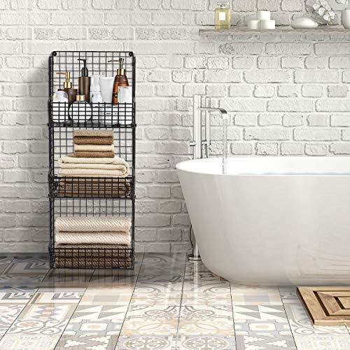 Sorbus Hanging Fruit Basket Wall Mounted Wire Metal Bins - 3 Tier Storage Bas...