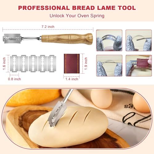 Sourdough Starter Kit with 2 Proofing Baskets & Starter Jar for Beginners