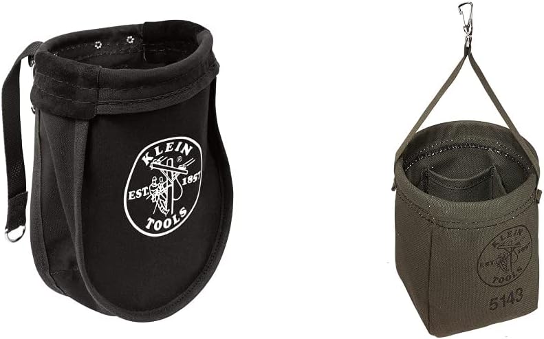 Klein Tools 51A Tool Pouch, Utility Pouch for Carrying Nuts and Bolts, with I...