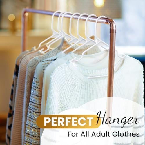 Our Modern Space 100 Pack Adult Plastic Hanger for Shirt Pants Coats Dresses ...