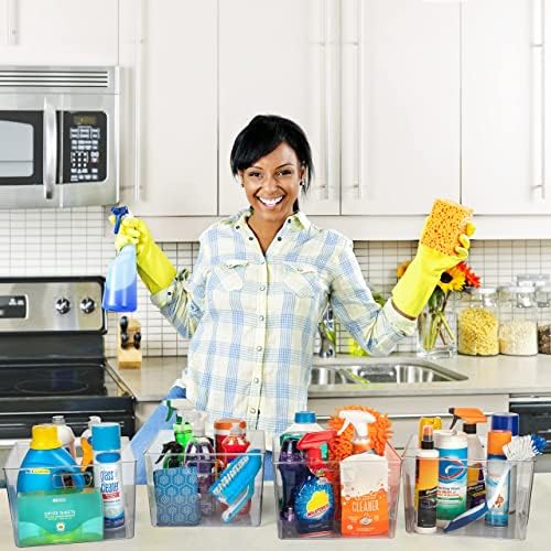 ClearSpace Clear Plastic Storage Bins for Kitchen, Fridge, Pantry, 4 Pack