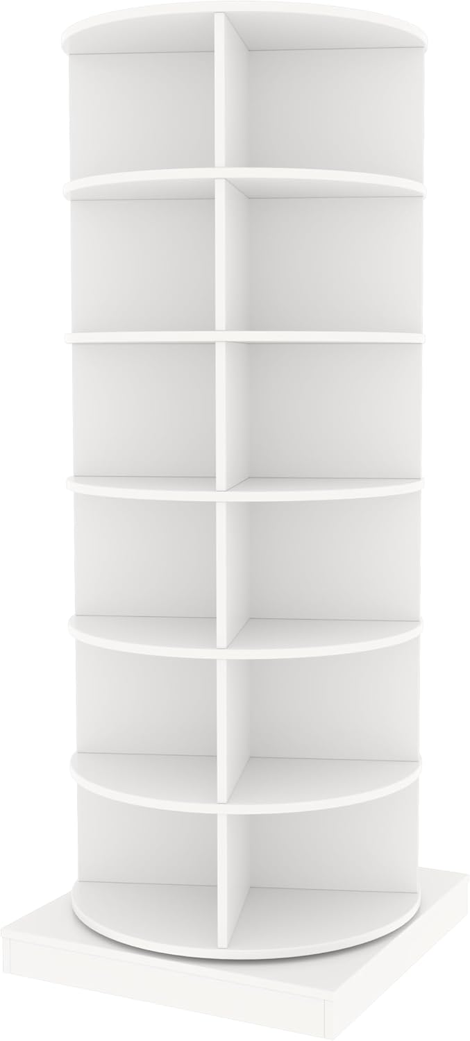 Rotating Shoe Rack, 6-Tier 360° Open-Shelf Shoe Organizer Tower, Freestanding...