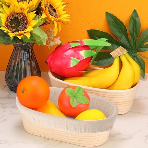 Ziliny 6 Pack Bread Banneton Proofing Basket for Sourdough,10 Inch,Oval