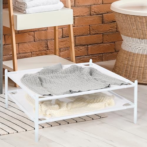 STORAGE MANIAC Sweater Drying Rack, Mesh Clothes Drying Rack, Stackable Laund...
