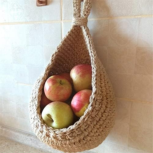 3pack Wall Hanging Vegetable and Fruit Basket Woven Fruit Basket For Kitchen ...