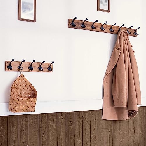 WEBI Rustic Coat Rack Wall Mount,35.43" Long 8 Cast Iron Coat Hooks Wall...