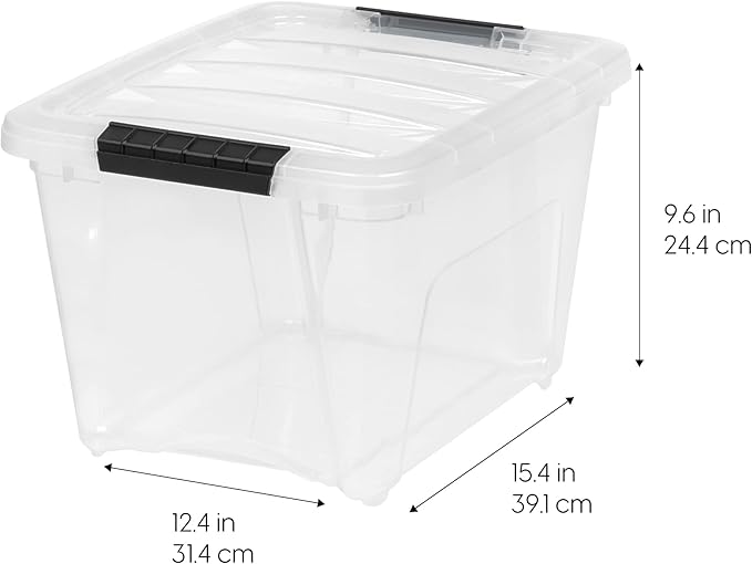 IRIS USA 19 Qt Stackable Plastic Storage Bins