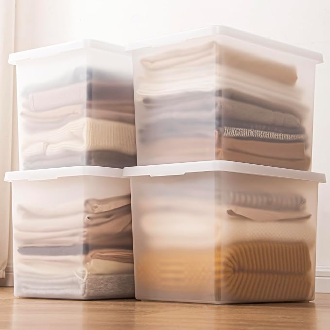 Stackable Plastic Storage Bins