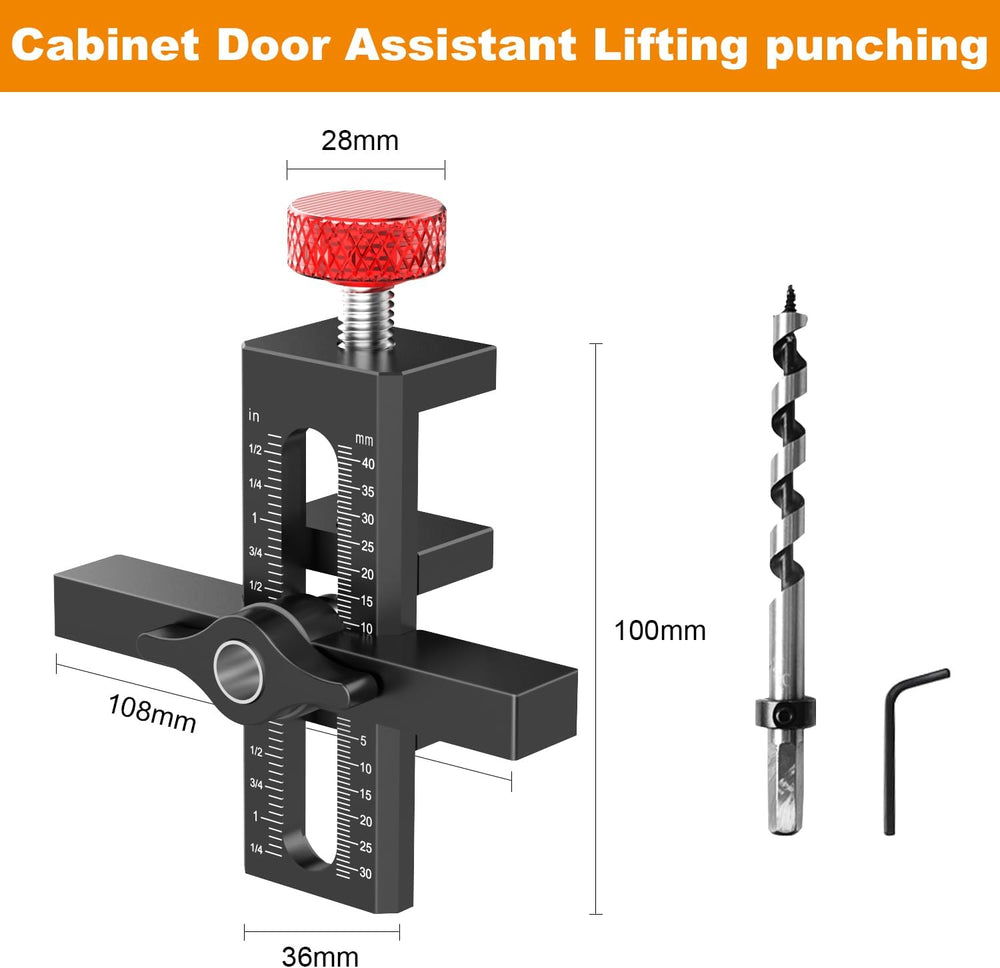 Cabinet Door Mounting Jig with Quick Edge Positioner – Adjustable Cabinet Doo...