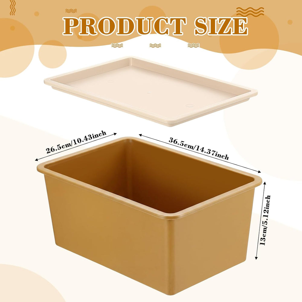 Menkxi 4 Pcs Storage Bins with Lids, Mixed Color, Large