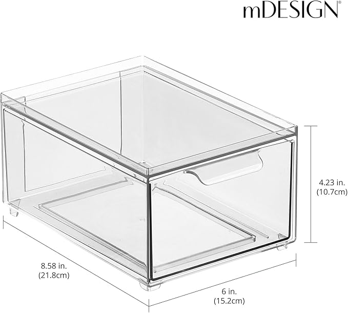 mDesign Stackable Storage Containers Box