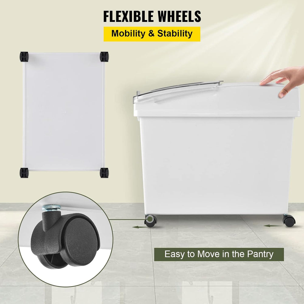 VEVOR Ingredient Bin, 10.5 Gallons Capacity Ingredient Storage Bin, PP Materi...