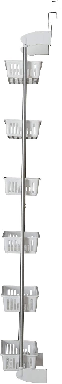 Household Essentials White 6-Tier Basket Over-The-Door Organizer