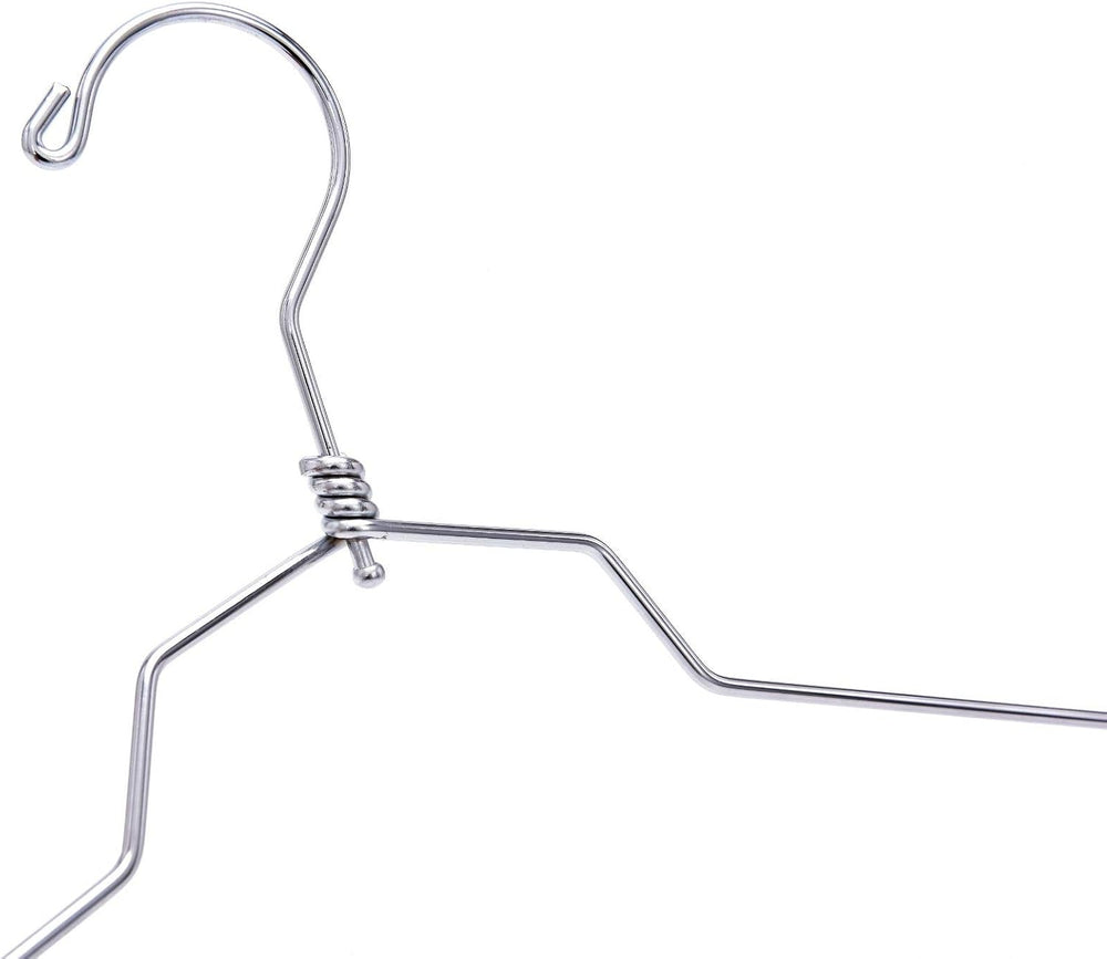 16" Quality Metal Hangers, 30-Pack, Swivel Hook, Stainless Steel Heavy D...