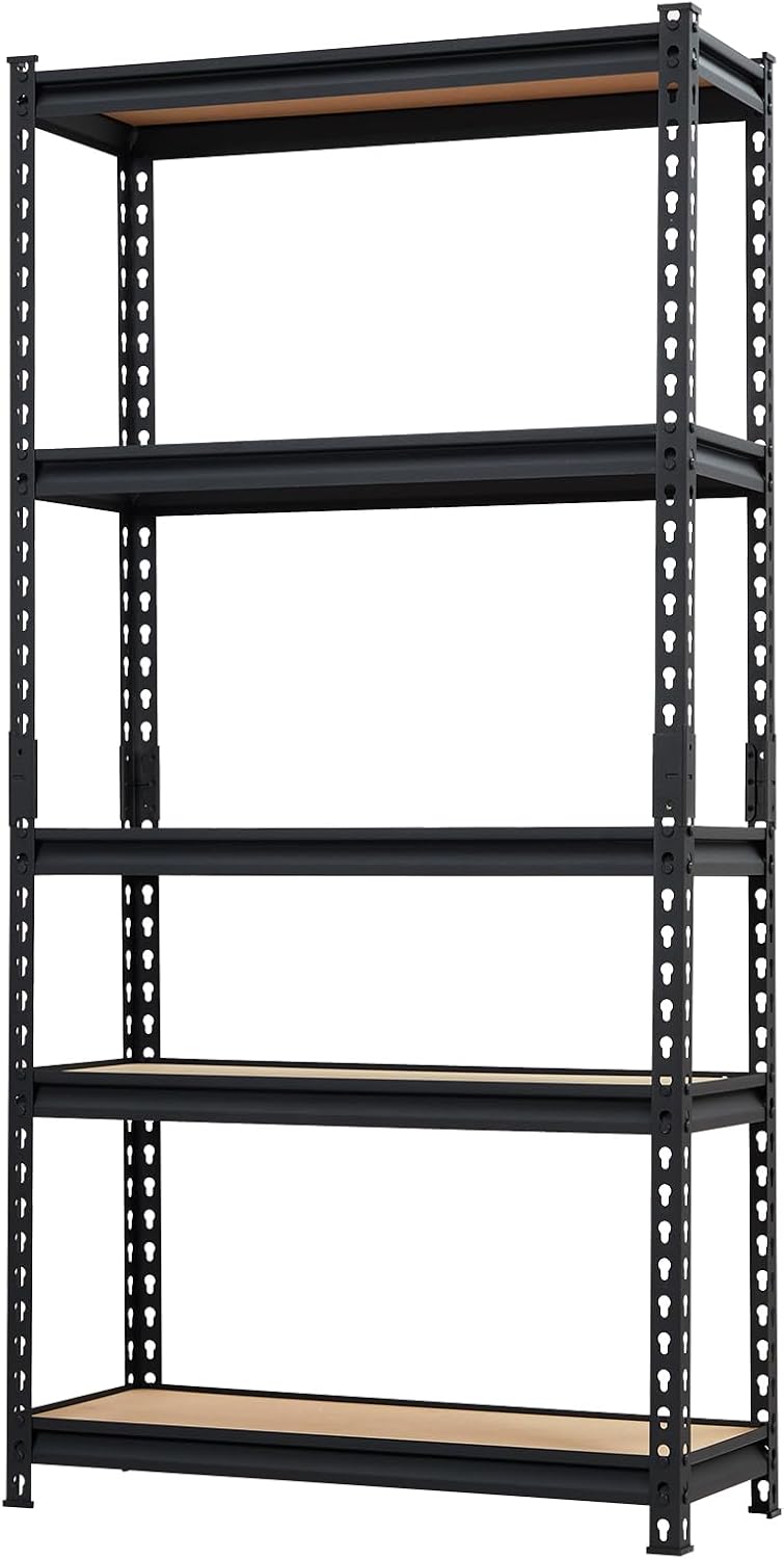 Takywep Heavy Duty Garage Shelving 2000lbs, Adjustable 5 Tier Metal Storage S...