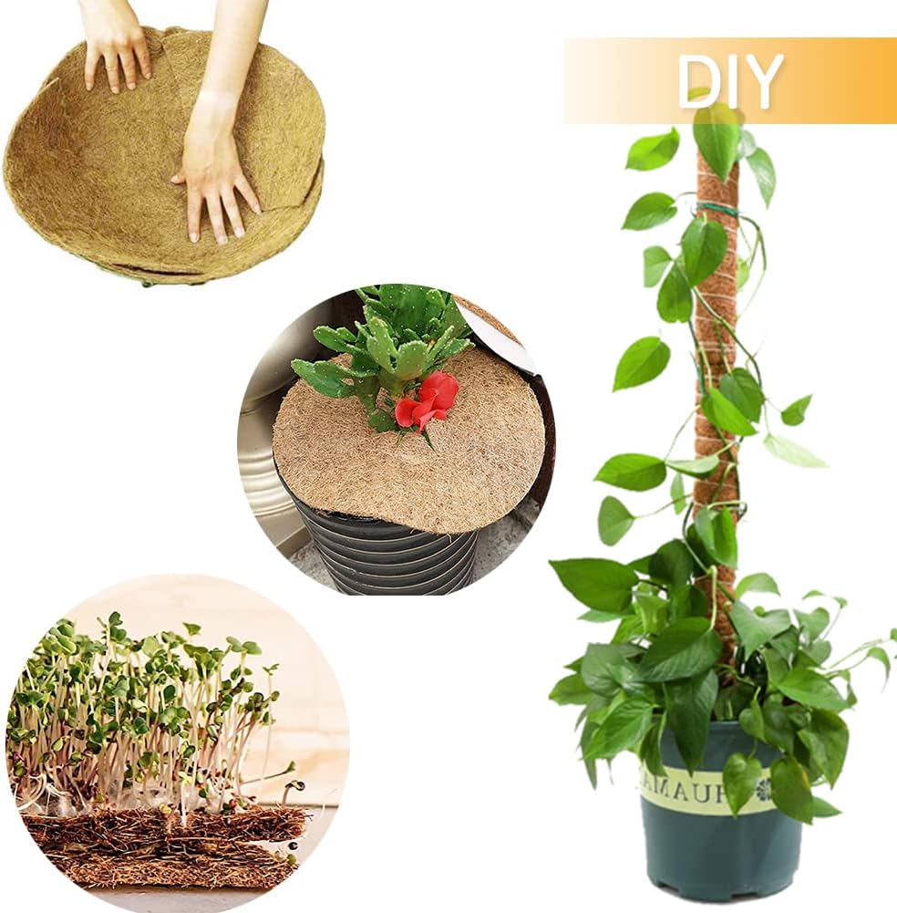 Coco Coir Liner, Yarrdfir 24x120 inch Natural Coconut Liners for planters Flo...