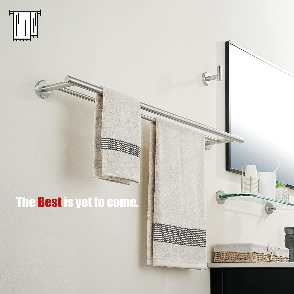 JQK Double Bath Towel Bar, 30 Inch 304 Stainless Steel Thicken 0.8mm Towel Ra...