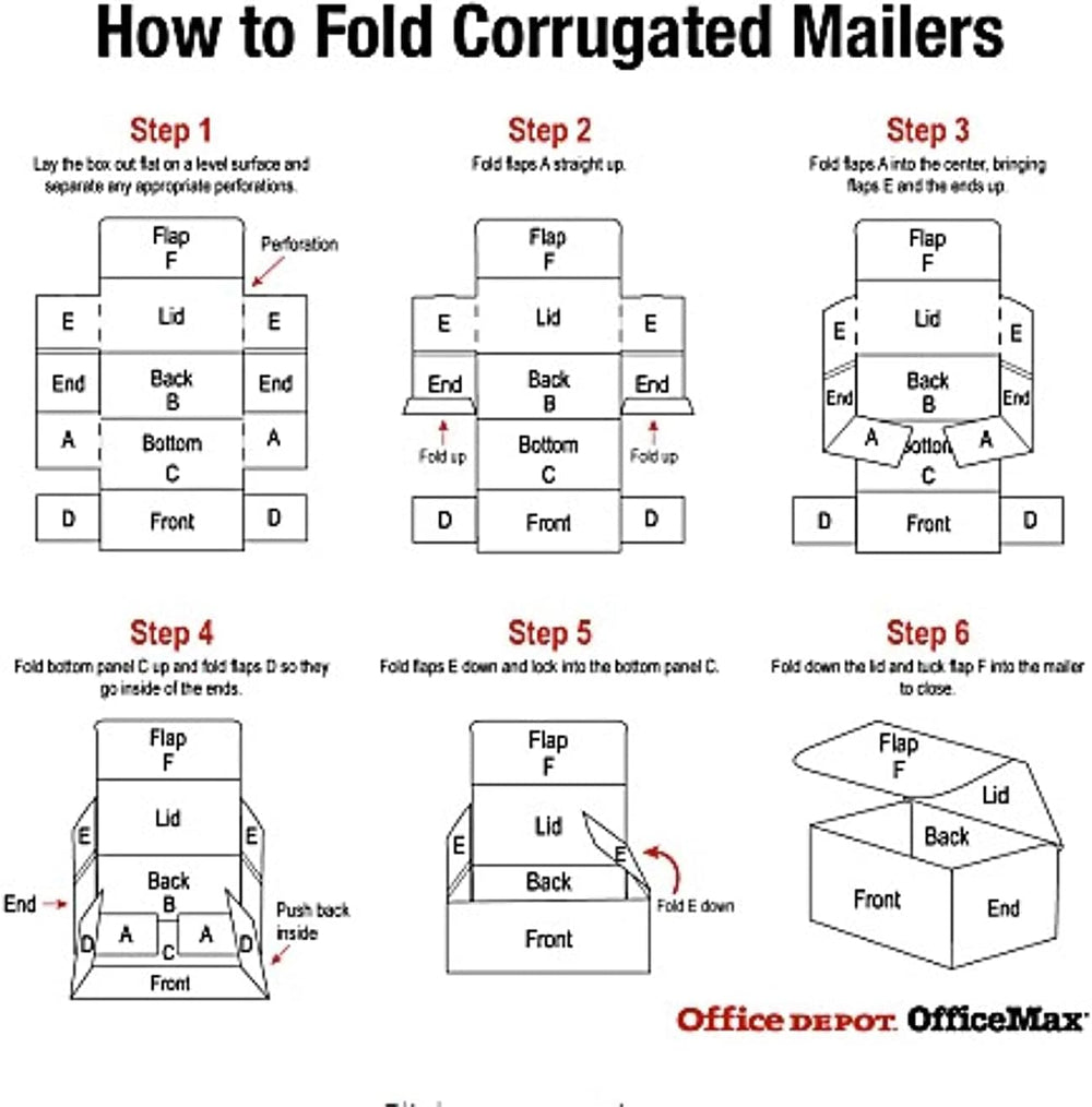 Secure Seal Shipping Boxes - 4x4x3" Mailers - White Foldable Corrugated ...