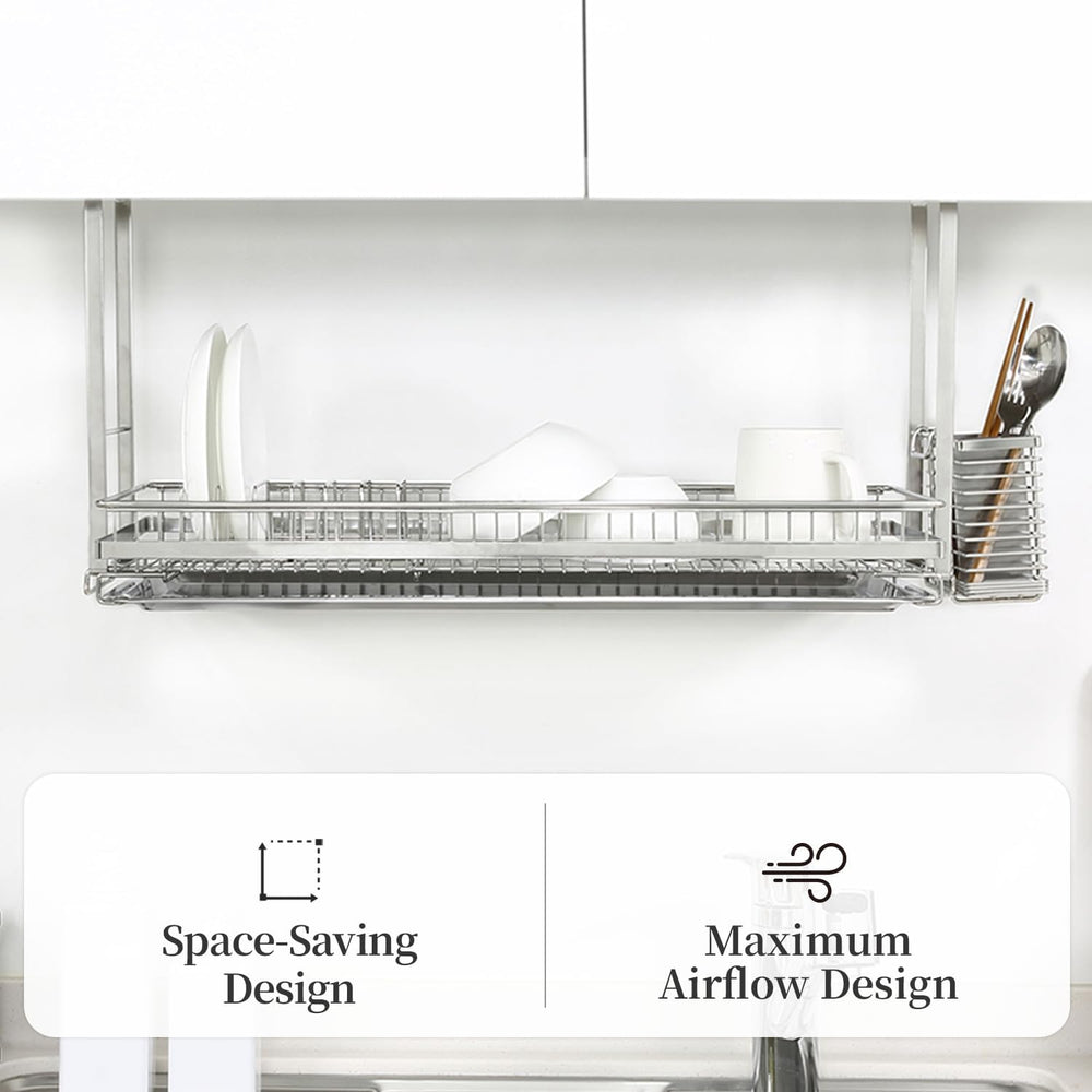 INEX Attaching Dish Rack (Stainless Steel, 12.2" H x 31.9" W x 9.8&...