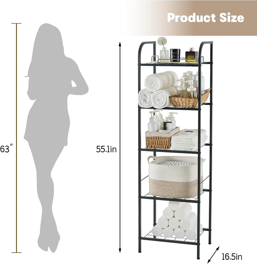Towel Racks for Bathroom,5-Story Free Standing Towel Holder,Durable Metal Tow...