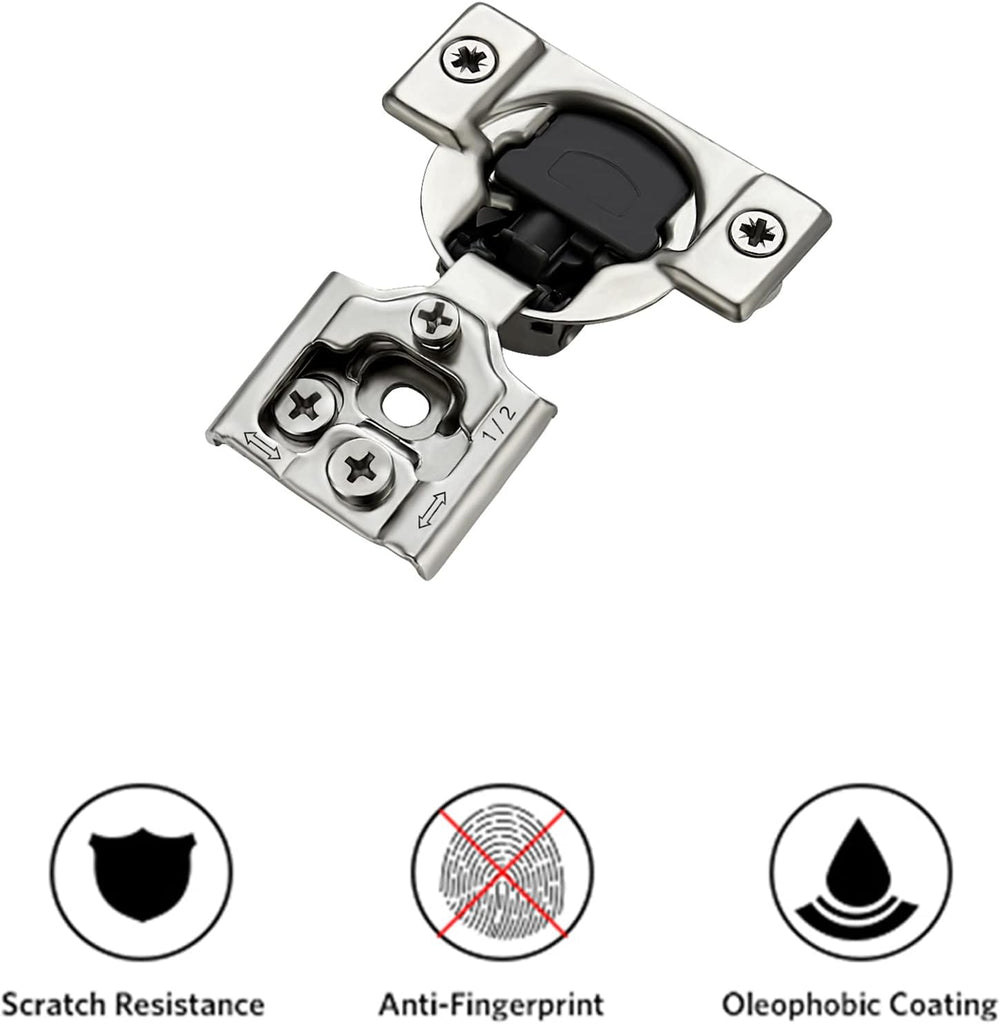 Ravinte 1/2 Inch Overlay Soft Close Hinge Kitchen Cabinet Hinges 50 Pack