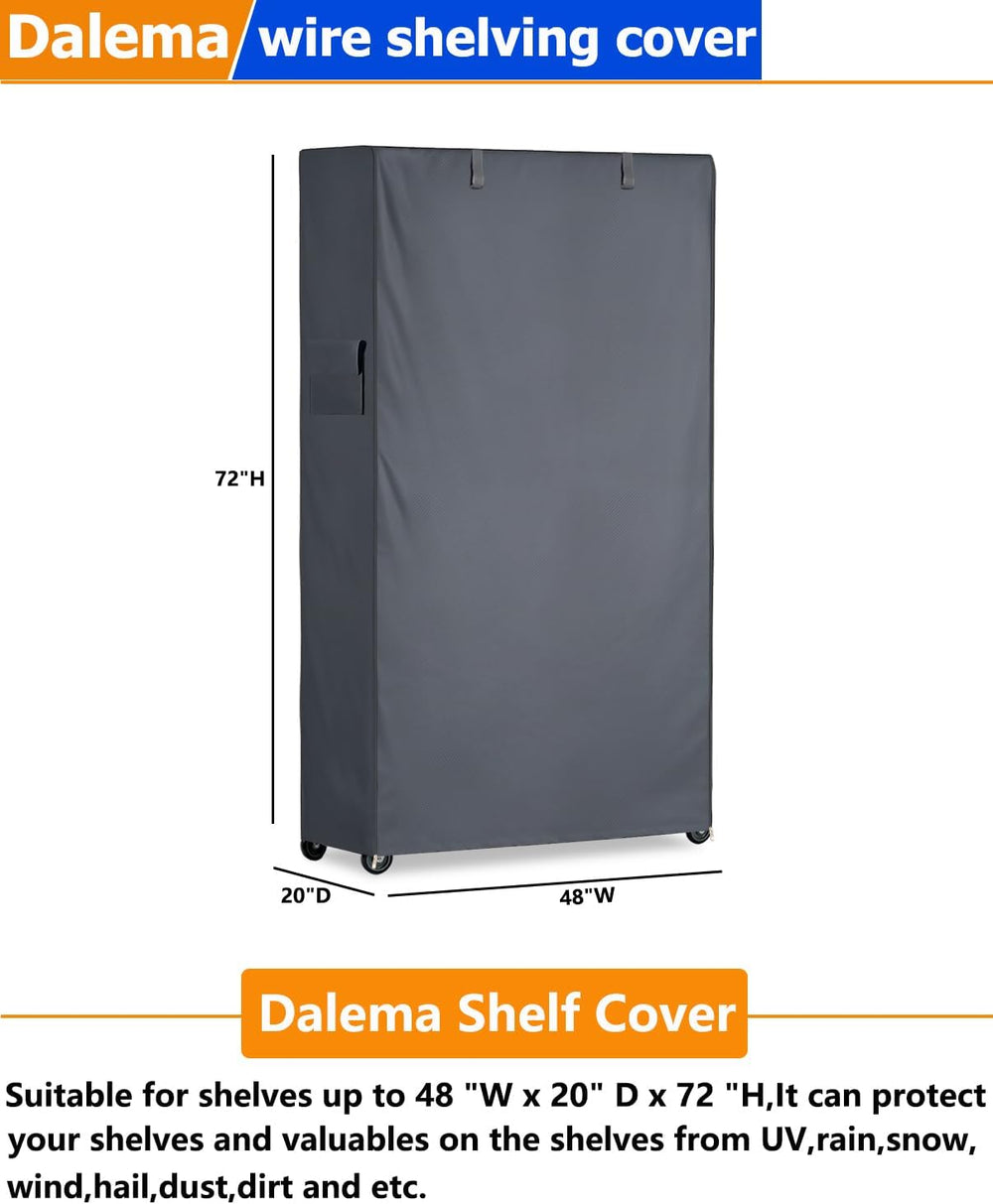 Waterproof Shelf Cover,600D Heavy Duty Dustproof Storage Wire Rack Covers,Out...