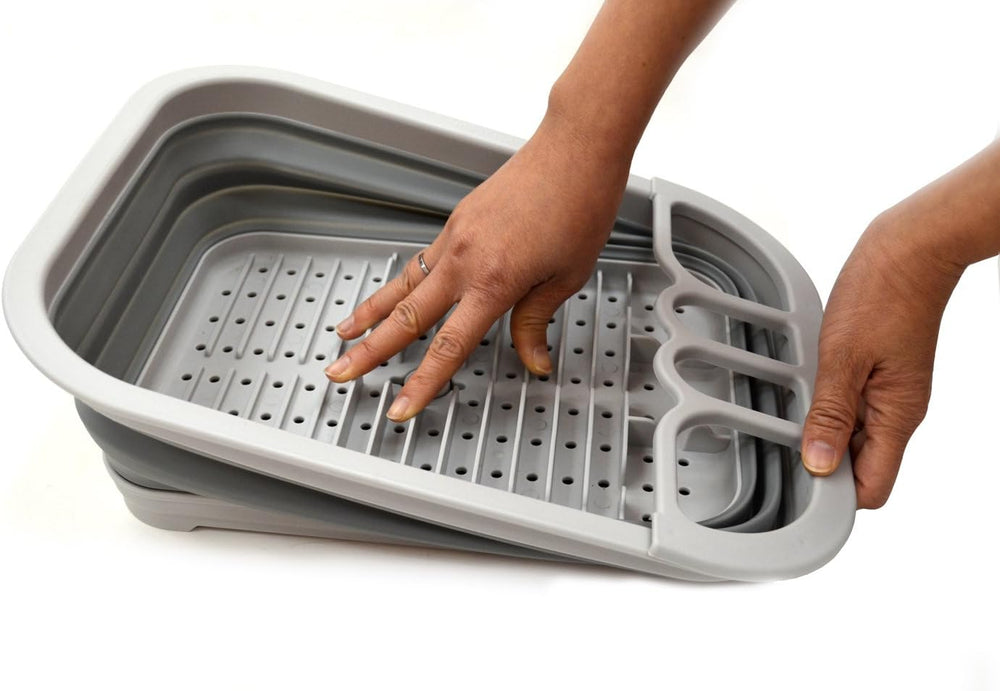 SAMMART 2pcs Kitchen & Outdoor Set : Collapsible Dish Drainer & 7.7L ...