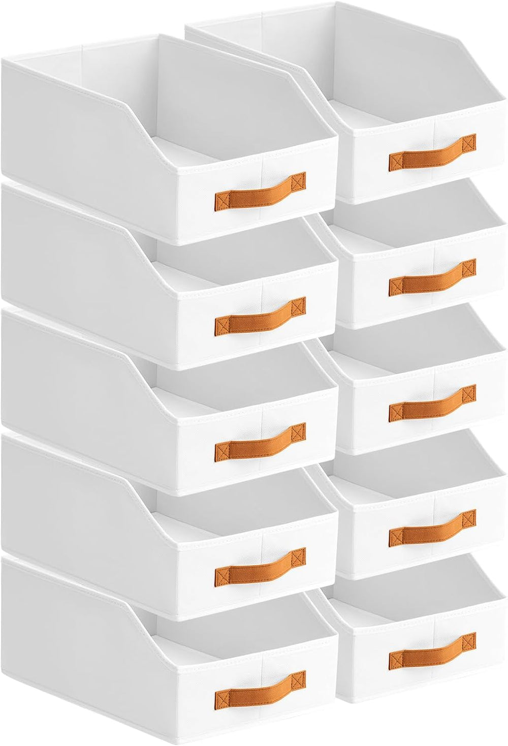 Homsorout Fabric Storage Bins for Organizing - 10 Pack Large Trapezoid Collap...