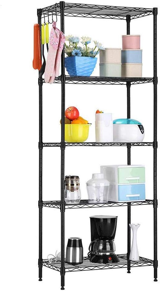 MACRO GLOBE 5-Tier Changeable Assembly Carbon Steel Standing Shelf Units,Wire...