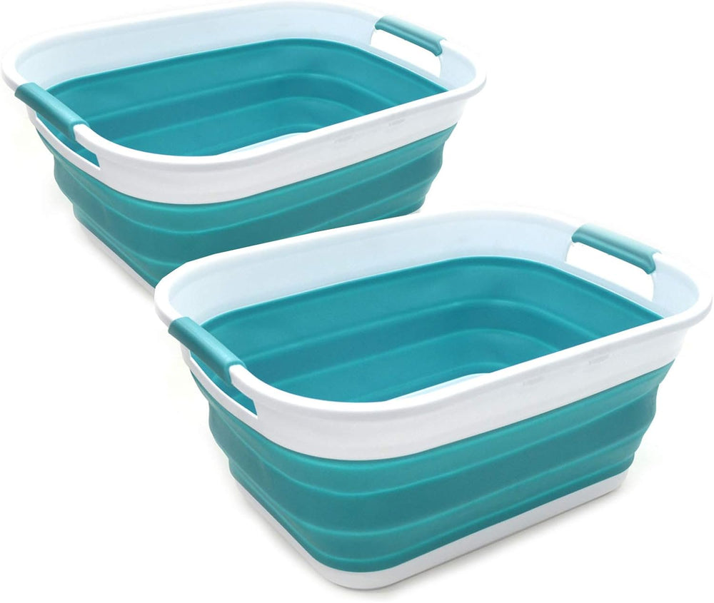 SAMMART Set of 2-17.5L (4.6 Gallon) Collapsible/Foldable/Pop Up/Portable Wash...
