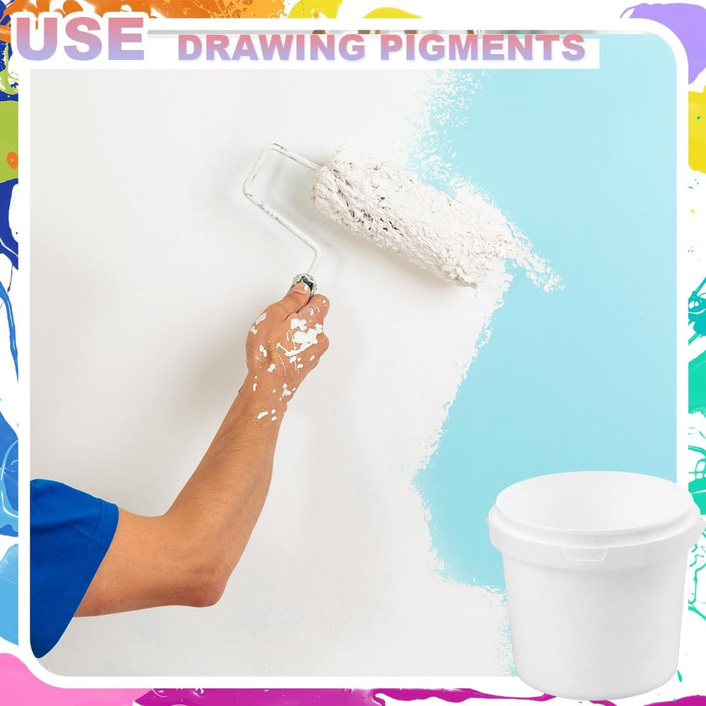 10 Pcs Paint Buckets with Lids and Handles 2 Quart Paint Cans (for Paints) Em...