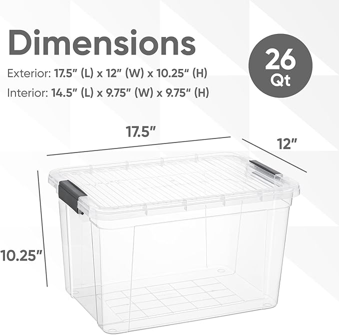 Superio Clear Storage Boxes