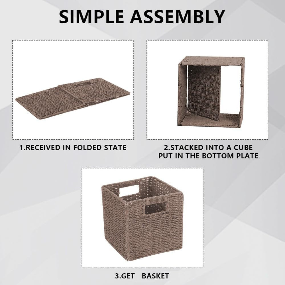 6 Pack 8.7 Inch Wicker Baskets