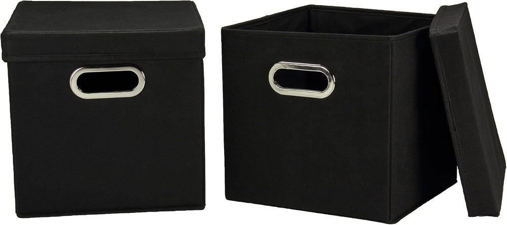 Household Essentials 34-1 Decorative Storage Cube Set with Removable Lids | B...