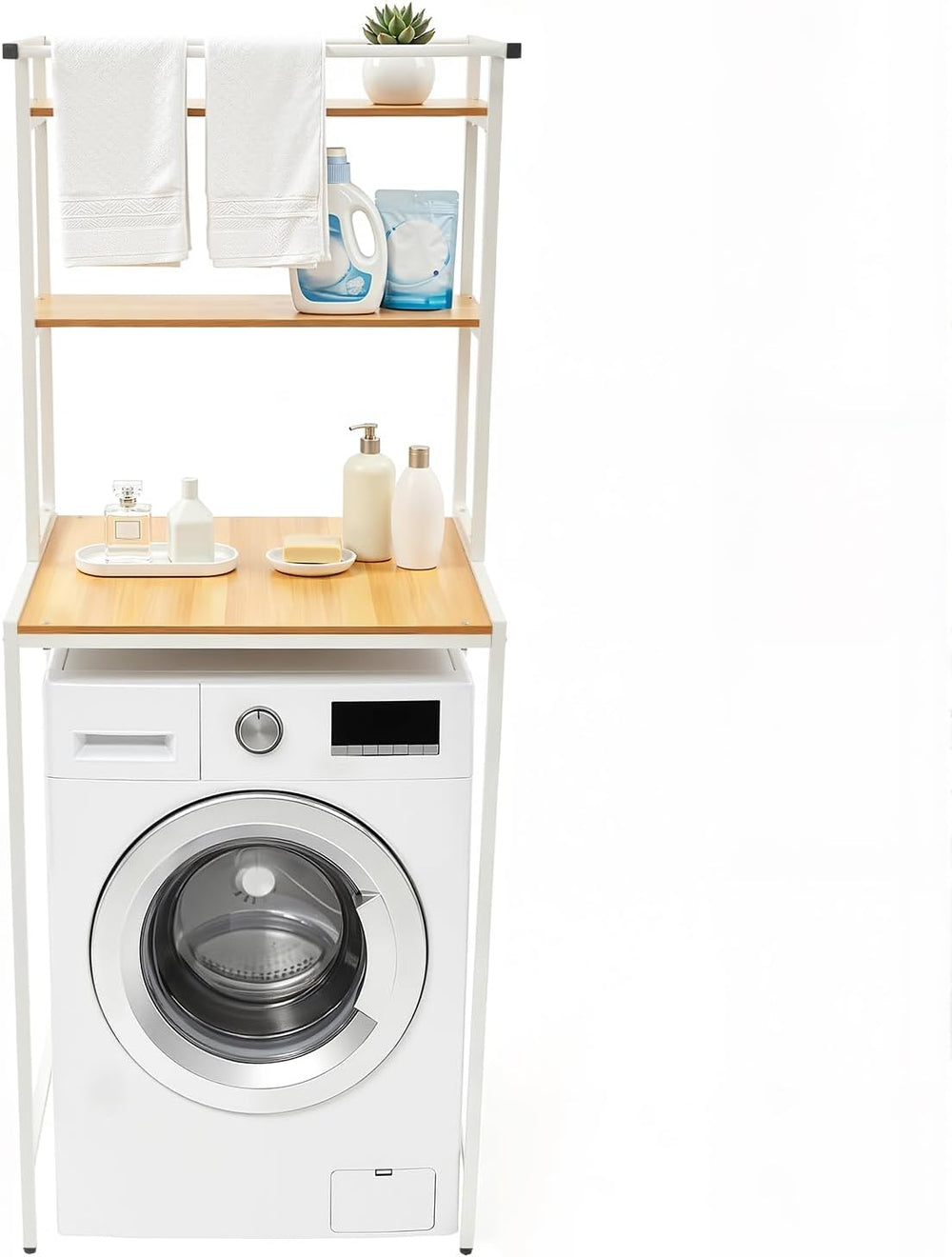 Over Washer and Dryer Shelves 3 Tiers Laundry Room Storage Organizer Floor St...