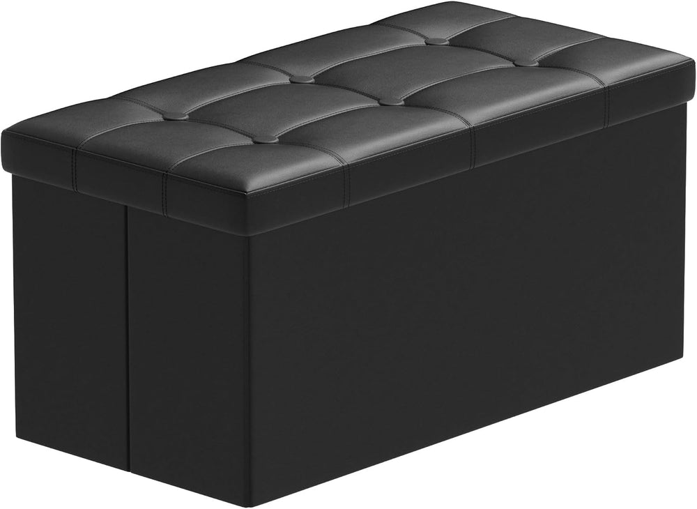 BRIAN & DANY 30 Inches Storage Ottoman Bench, Faux Leather Ottoman with S...