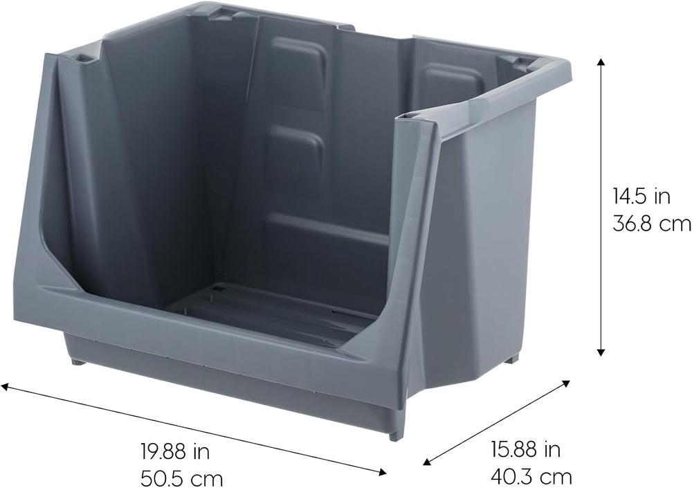Bundle of IRIS USA 4-Shelf Heavy Duty Plastic Storage Shelves, Black + IRIS U...