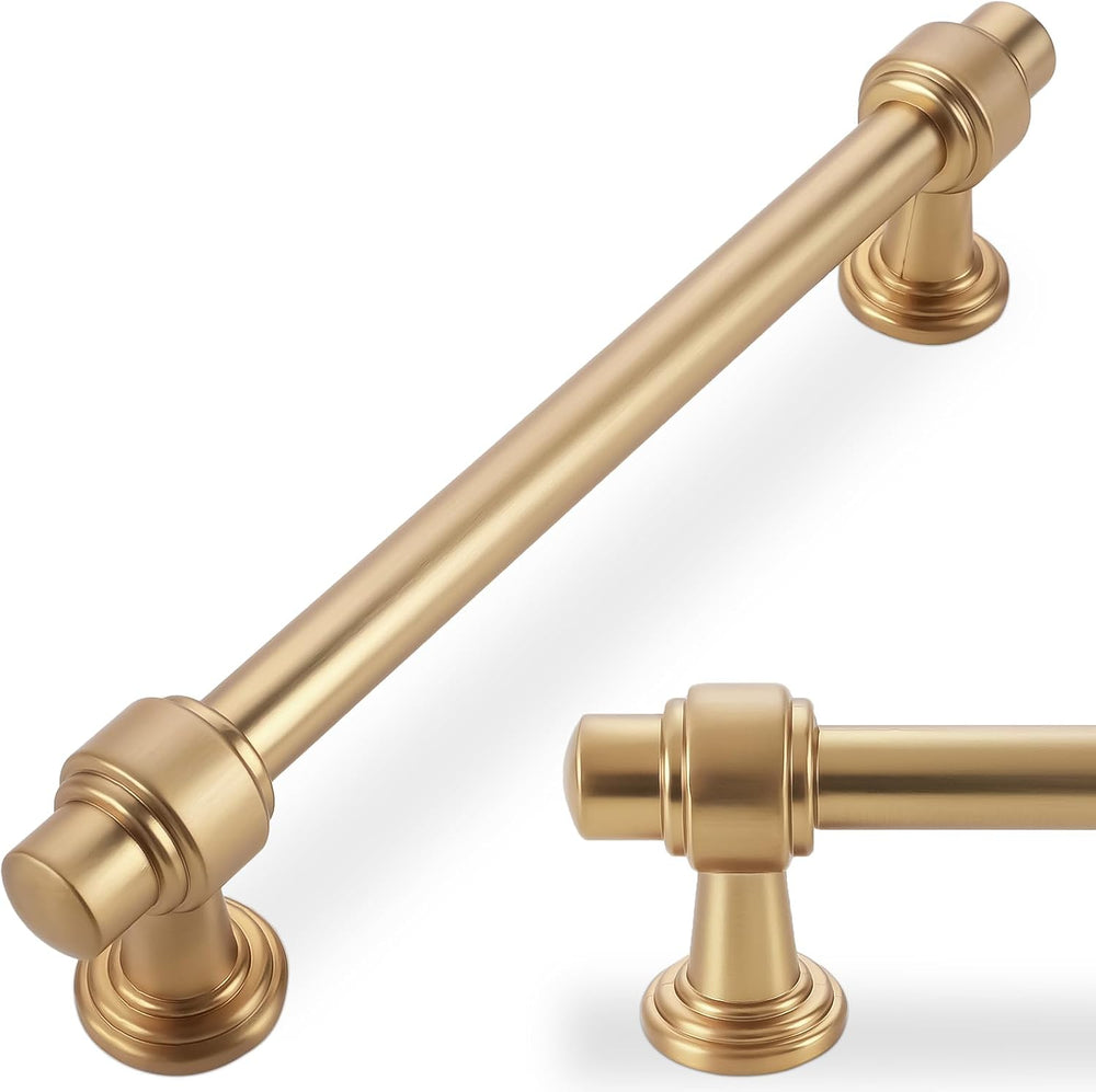 10 Pack 5 inch Champagne Bronze Kitchen Cabinet Handles Cabinet Pulls Gold Dr...