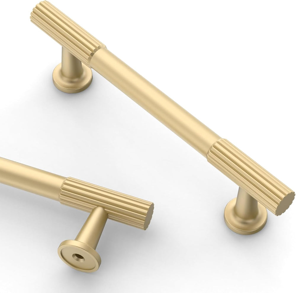 Asidrama 10 Pack 3 inch Brushed Gold Kitchen Cabinet Handles