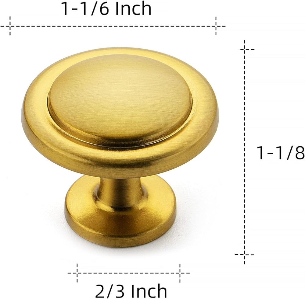 Ravinte Gold Cabinet Knobs Zinc Drawer Knobs, 1-1/4 Inch, 30 Pack