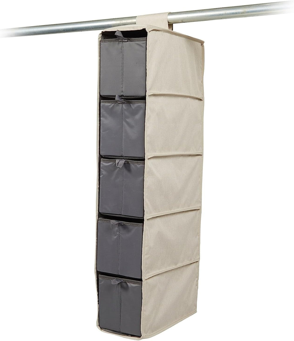 Covermates Hanging Shoe Organizer Set, 7"W x 13.5"D x 34"H, Be...