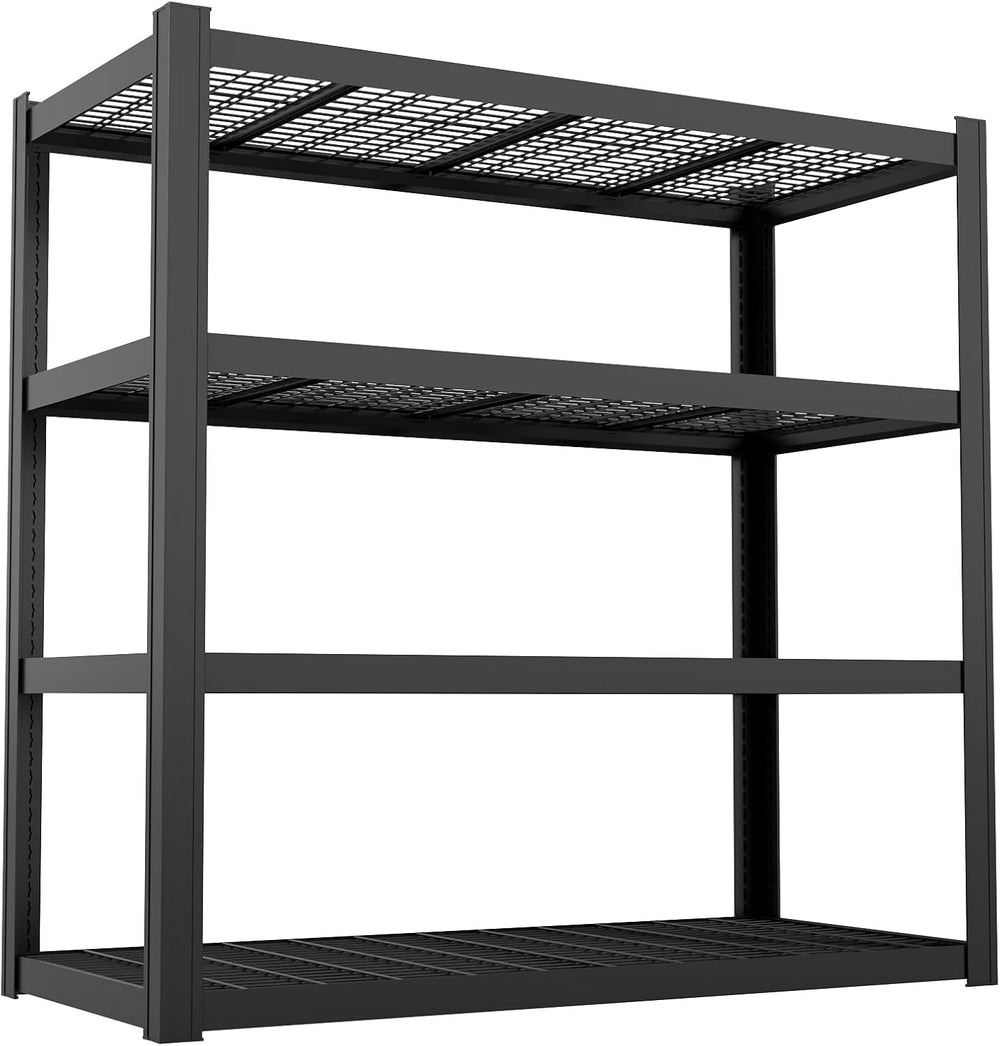 71" Wx71 H Industrial Shelving,8000LBS Garage Storage Shelves,4 Tier Adj...